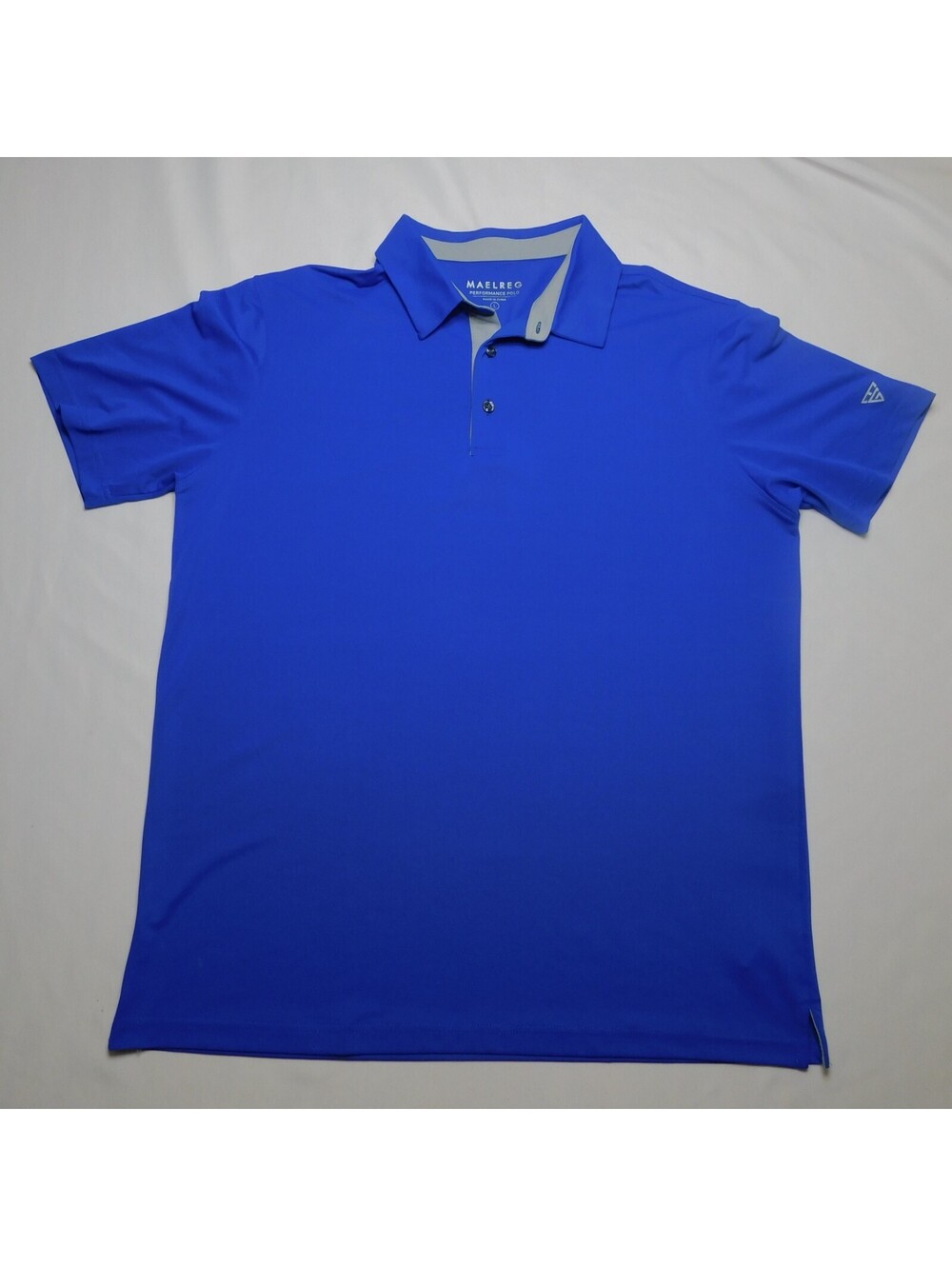 Maelreg Men’s Performance Polo Shirt Size Large L Royal Blue Golf Athletic Tee